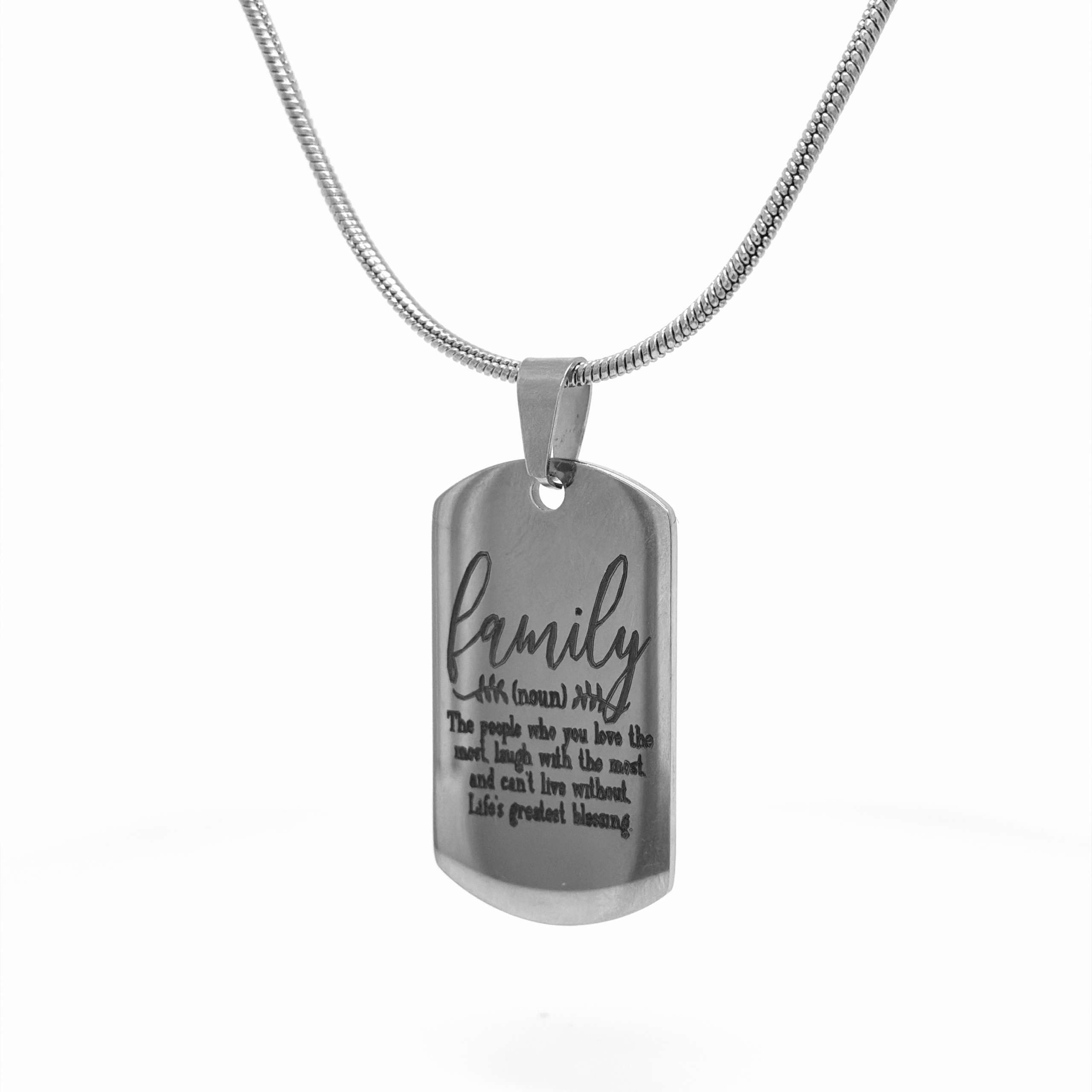 Dog tag necklace black - Image 3