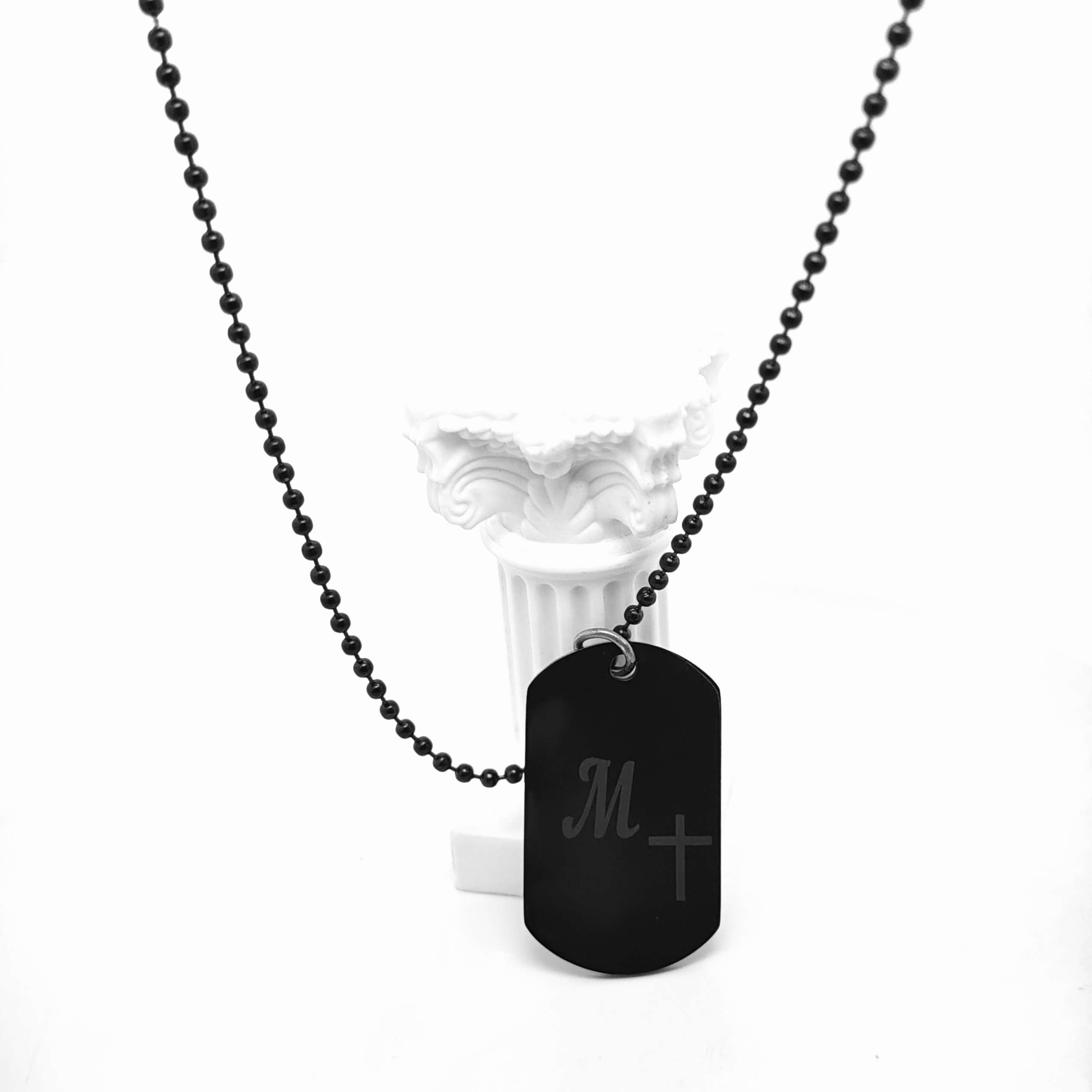 Dog tag necklace black - Image 5