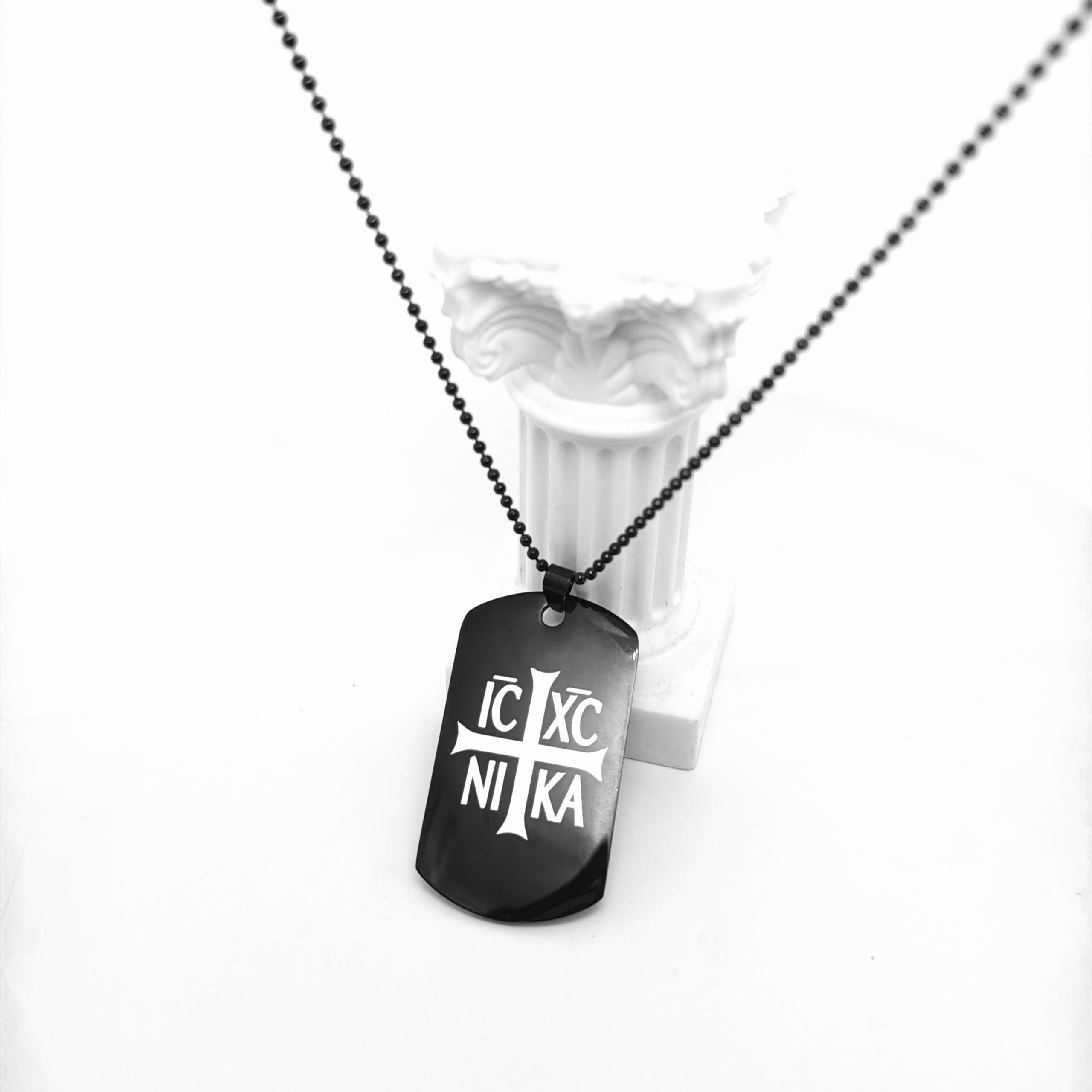 Dog tag necklace black - Image 4