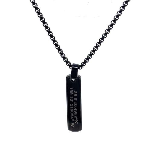 Man necklace black